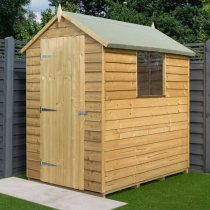 Oyan Wooden 6x4 Garden Shed In Natural Timber