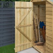 Oyan Wooden 6x4 Garden Shed In Natural Timber