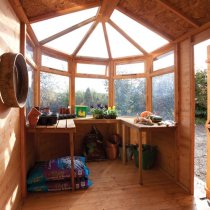 Furnace Wooden Potting Store Shed In Dipped Honey Brown