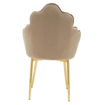 Tania Mink Velvet Dining Chairs With Gold Legs In A Pair