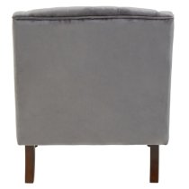 Lillie Velvet Upholstered Armchair In Grey