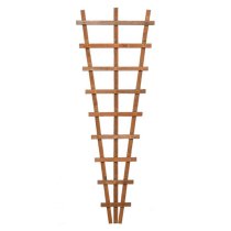 Hizo Heavy Duty Set Of 3 Dip Treated Fan Trellis In Honey Brown