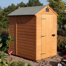 Stroden Wooden 6x4 Shiplap Security Shed In Dipped Honey Brown