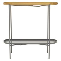 Koura Metal Console Table In Gold And Grey