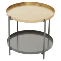 Koura Metal Coffee Table In Gold And Grey