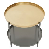 Koura Metal Coffee Table In Gold And Grey