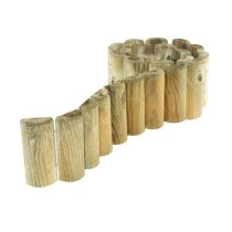 Bory 6 Inch Set Of 2 Wooden 1.8m Border Roll In Natural Timber