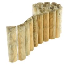 Bory 12 Inch Set Of 2 Wooden 1.8m Border Roll In Natural Timber