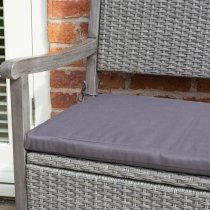 Auchinleck Outdoor Wooden Storage Seating Bench In Grey Wash