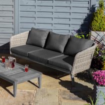 Strangford Outdoor Sofa Set With Coffee Table In Grey