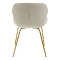 Warden Mink Velvet Dining Chairs With Gold Legs In A Pair