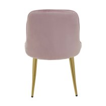 Demine Dusky Pink Velvet Dining Chairs In A Pair