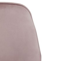 Demine Dusky Pink Velvet Dining Chairs In A Pair