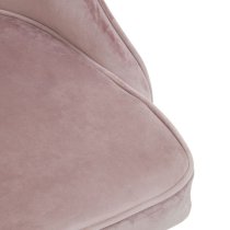 Demine Dusky Pink Velvet Dining Chairs In A Pair