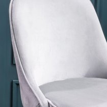 Demine Grey Velvet Dining Chairs In A Pair