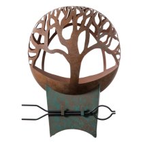 Kankakee Outdoor Metal Firepit In Brown