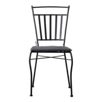 Penarth Outdoor Metal Dining Chair In Charcoal