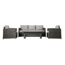 Laie Sofa Set With Rising Dining Table In Grey