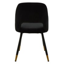 Warns Black Velvet Dining Chairs With Gold Foottips In A Pair