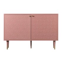 Helston Wooden Sideboard With 2 Doors In Pink