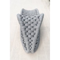 Crod Outdoor Olefin Rope Surf Sun Bed In Light Grey