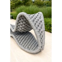 Crod Outdoor Olefin Rope Surf Sun Bed In Light Grey