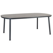 Crod Outdoor 2000mm Roble Dining Table With 6 Chairs In Grey