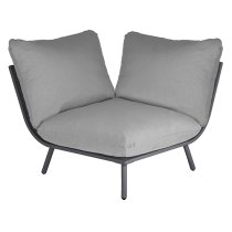 Beox Outdoor Lounger Set With Roble Coffee Table In Grey