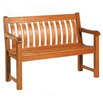 Clyro Outdoor St George 4ft Wooden Seating Bench In Timber