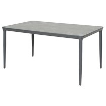 Rykon 1500mm Grey Ceramic Effect Glass Dining Table 6 Chairs