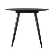 Aptly Round Wooden Dining Table In Black Oak