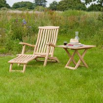 Robalt Outdoor Square 530mm Wooden Side Table In Natural