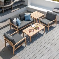 Robalt Outdoor Wooden Coffee Table In Natural