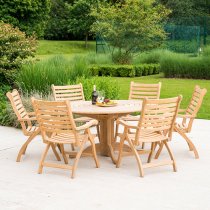 Robalt Outdoor 1450mm Bengal Pedestal Dining Table In Natural