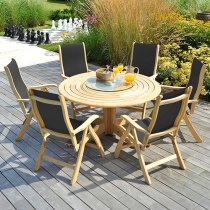 Robalt Outdoor 1450mm Bengal Pedestal Dining Table In Natural