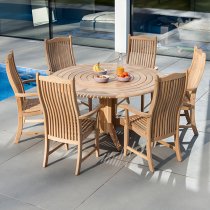 Robalt Outdoor 1450mm Bengal Pedestal Dining Table In Natural