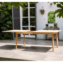 Robalt Outdoor Extending Wooden Dining Table In Natural