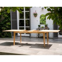 Robalt Outdoor Extending Wooden Dining Table In Natural