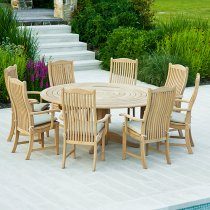 Robalt Outdoor 1750mm Bengal Pedestal Dining Table In Natural