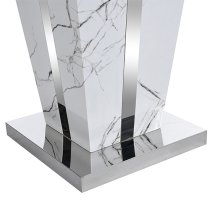 Memphis Gloss Lamp Table In Vida Marble Effect With Glass Top