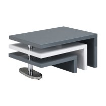 Design Rotating High Gloss Coffee Table In Grey And White