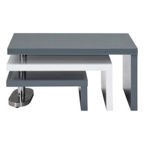 Design Rotating High Gloss Coffee Table In Grey And White