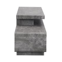 Celia High Gloss TV Stand In White And Concrete Effect