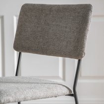 Chalk Chocolate Fabric Dining Chairs In A Pair