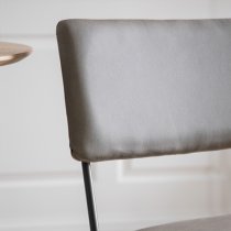 Chalk Brown Faux Leather Dining Chairs In A Pair