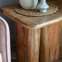 Huffman Rectangular Wooden Side Table In Natural