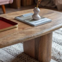 Huffman Rectangular Wooden Coffee Table In Natural