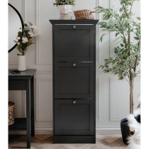 Votex Wooden Shoe Storage Cabinet With 3 Doors In Anthracite