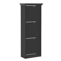 Votex Wooden Shoe Storage Cabinet With 3 Doors In Anthracite