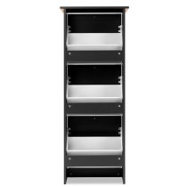 Votex Wooden Shoe Storage Cabinet With 3 Doors In Anthracite